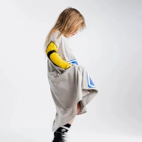 nununu way 360 dress girl's dress road signs printed 100% cotton - Picture 9 of 10